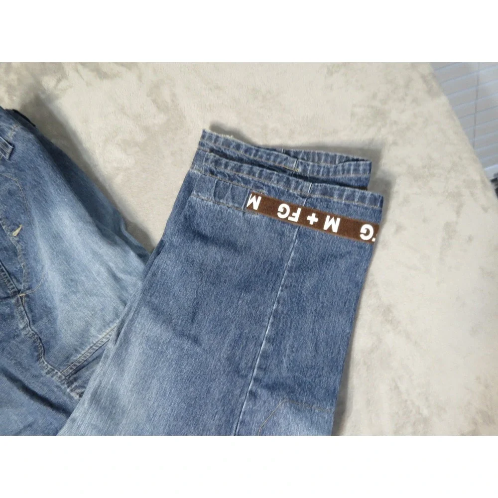 Vintage Marithe Francois Girbaud Jeans Mens 42M Blue Logo Tape Strap Streetwear